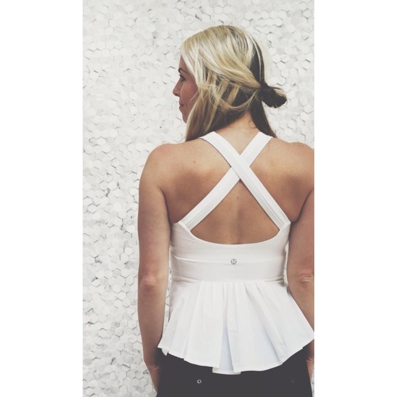 white peplum tank